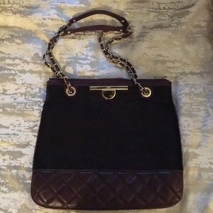 DNKY Purple leather handbag